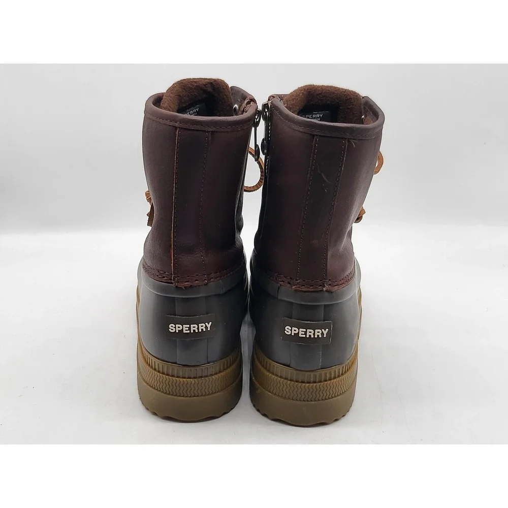 Sperry Saltwater Duck Boots Women's 6 Brown Gray NWOB Leather‎ Water-Resistant